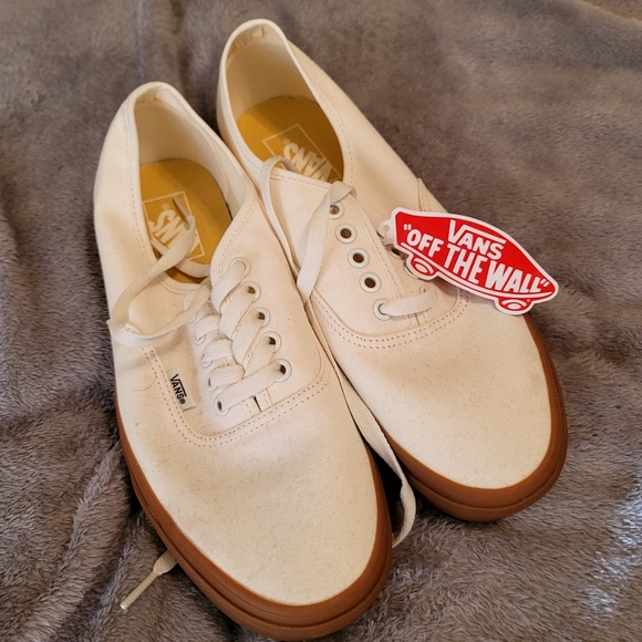 Vans Other - Off White Hemp Vans Authentics gum sole limited release mens 9 women's 10.5